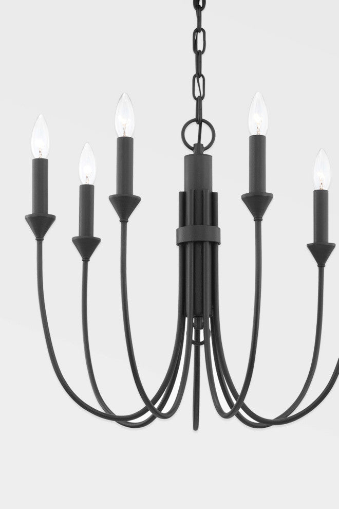 Cate 7 Light Chandelier Forged Iron Frame