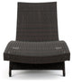 GDF Studio 3-Piece Dumont Outdoor Wicker Chaise Lounge With Cushions