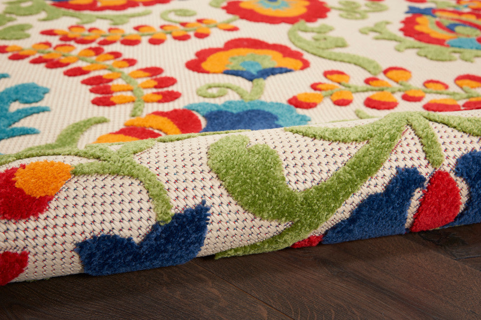 Nourison Aloha 3' x 5' Multicolor Farmhouse Area Rug