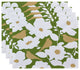 18"x14" Modfloral, Floral Print Placemat, Green, Set of 4