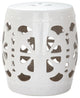 Safavieh Stencil Blossom Garden Stool, Antique White