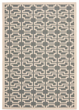 Safavieh Courtyard Cy6015-246 Geometric Outdoor Rug, Gray/Beige, 2'7"x5'0"