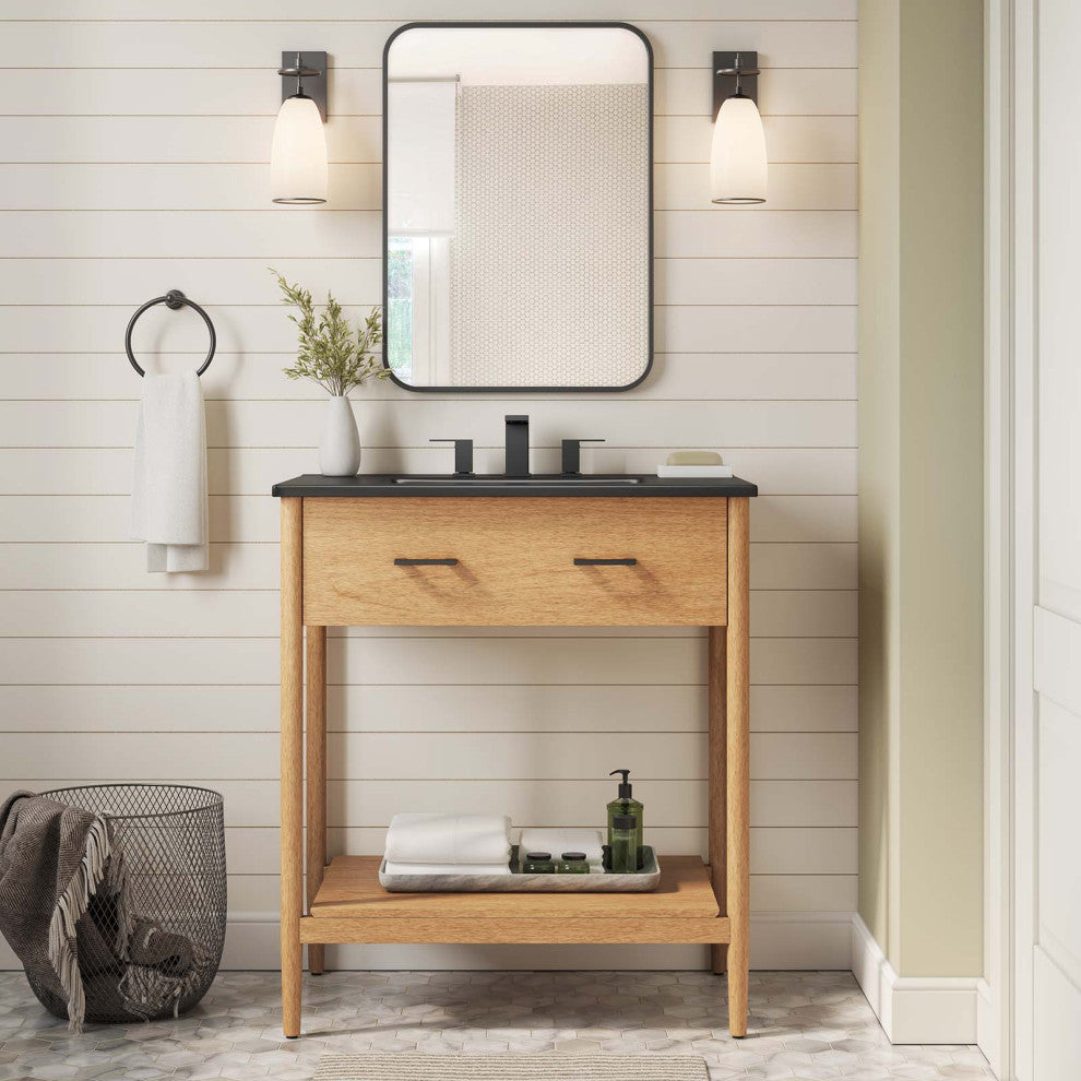 Zaire 30" Bathroom Vanity - Natural Black