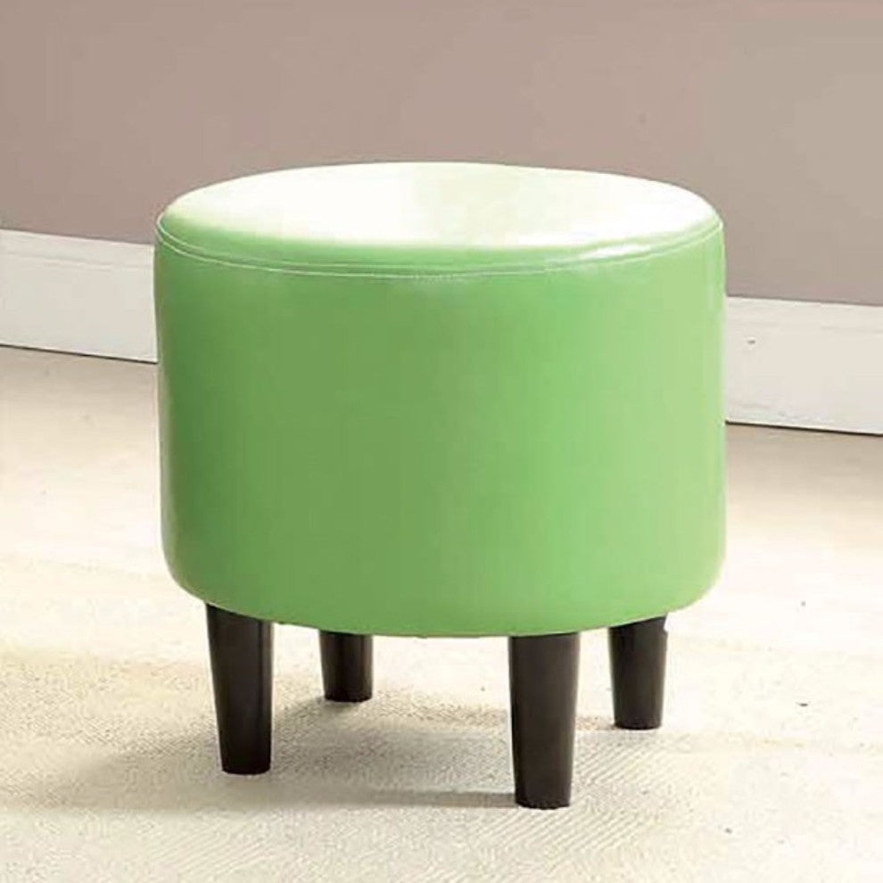 Round Ottoman, Green