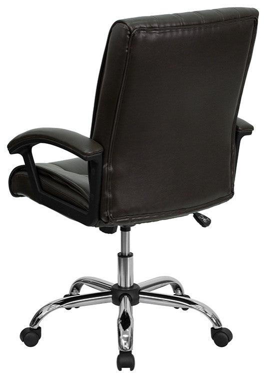 Brown Mid-Back Leather Chair