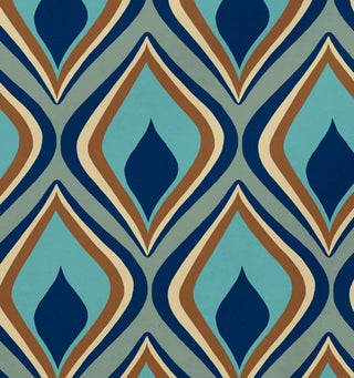 Candlelight Geometric Print Placement, Teal, Set of 4