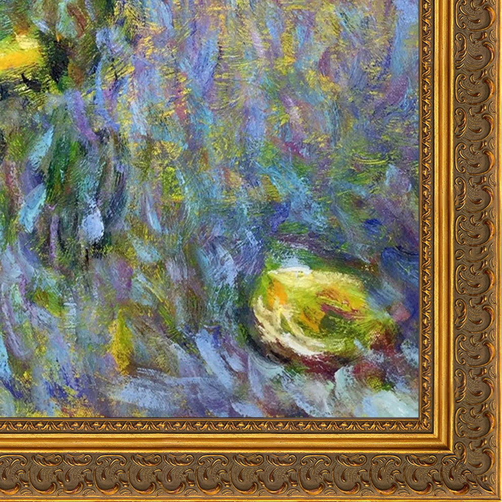 Water Lilies, Baroque Antique Gold Frame