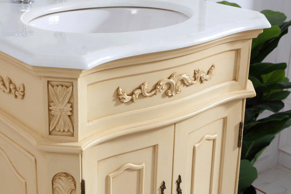 27" Single Bathroom Vanity, Vintage Mint