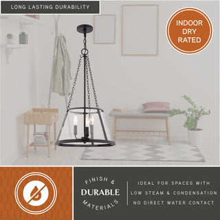 Rochester 3-Light Matte Black Industrial Cone Pendant with Clear Glass Shade