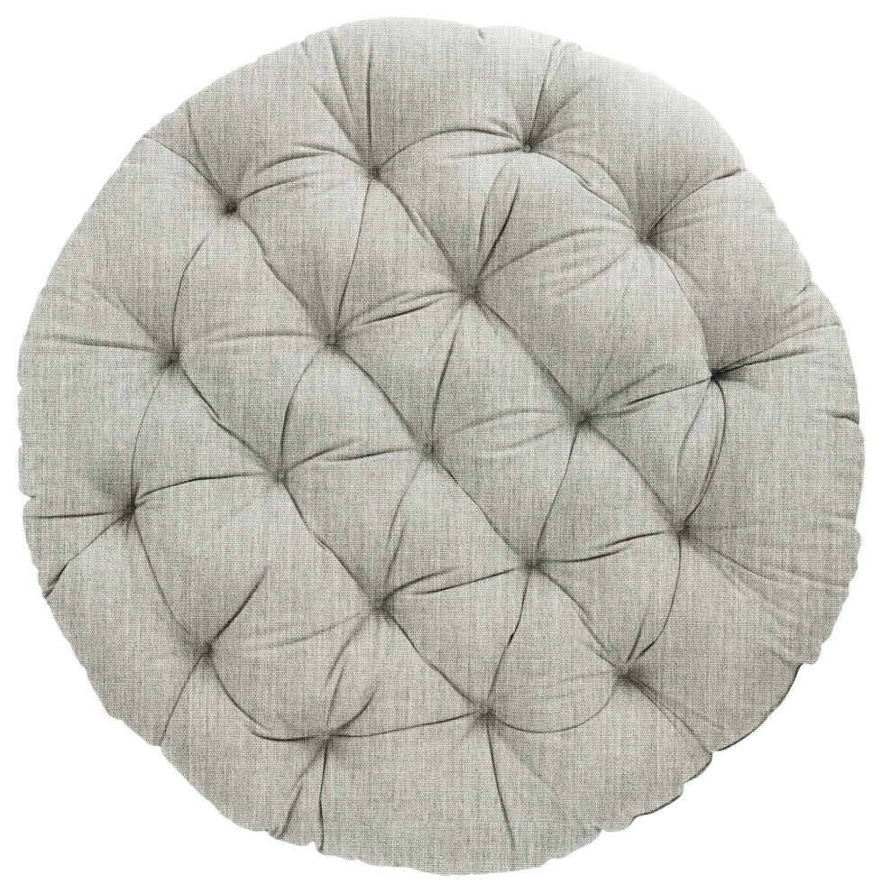 Noble Gray Indoor Sunbrella Canvas Granite Round Papasan Cushion