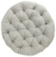 Noble Gray Indoor Sunbrella Canvas Granite Round Papasan Cushion