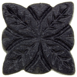 Flower Cabinet Hardware Iron Cabinet Knob Black Pack of 4