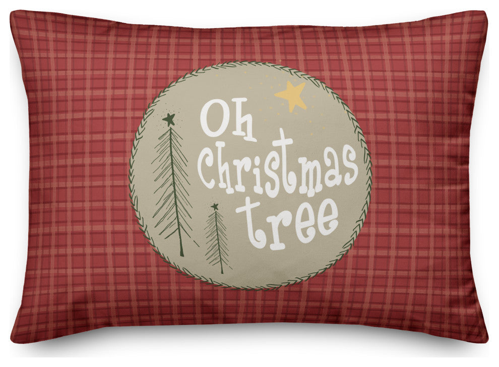 Christmas Quilt Pattern 8 20x14 Spun Poly Pillow