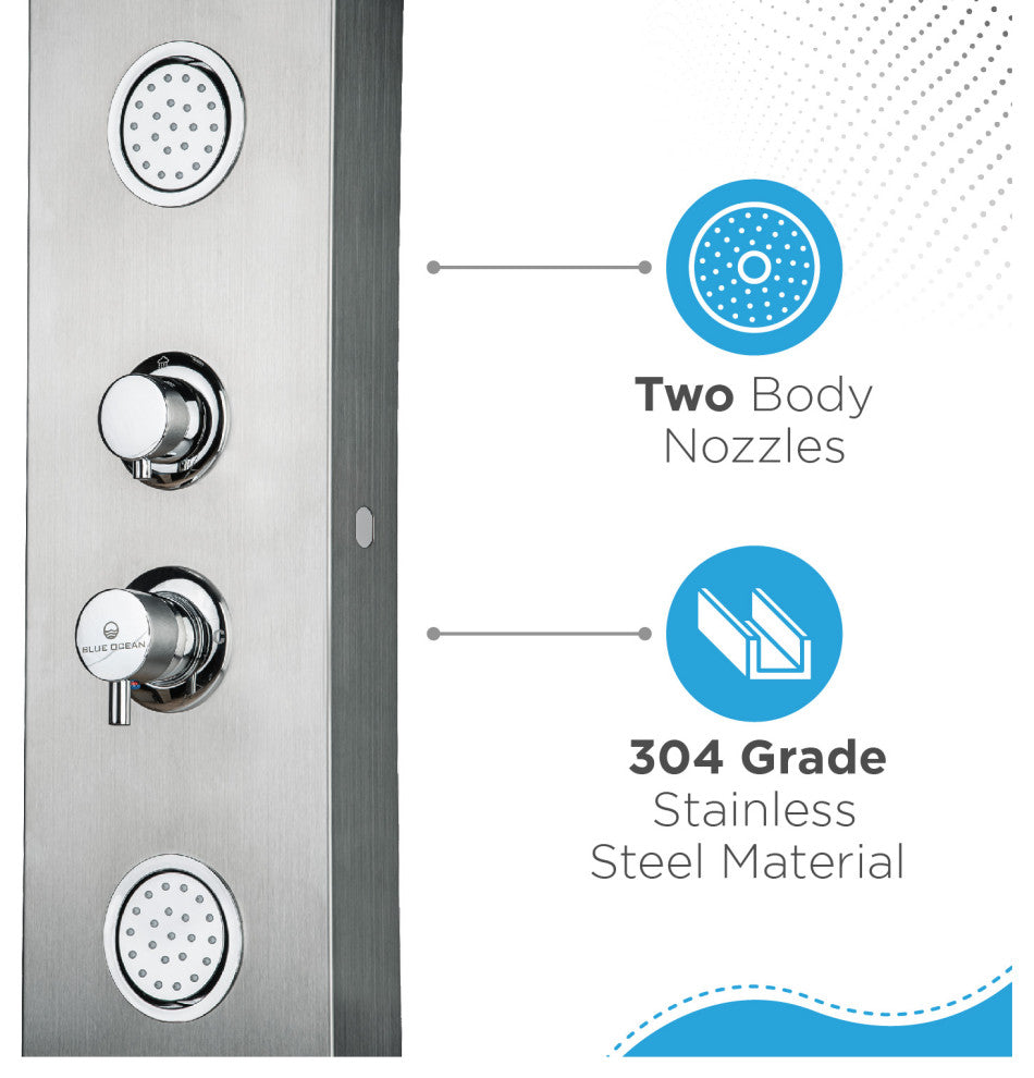 Blue Ocean 48" Stainless Steel SPS88213B Shower Panel