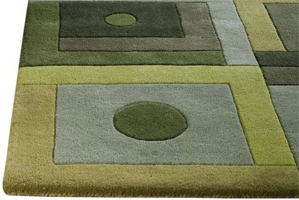 Hand Tufted Green Wool Area Rug