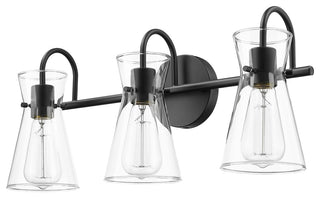 3 Light 22 in. Matte Black Vanity Light