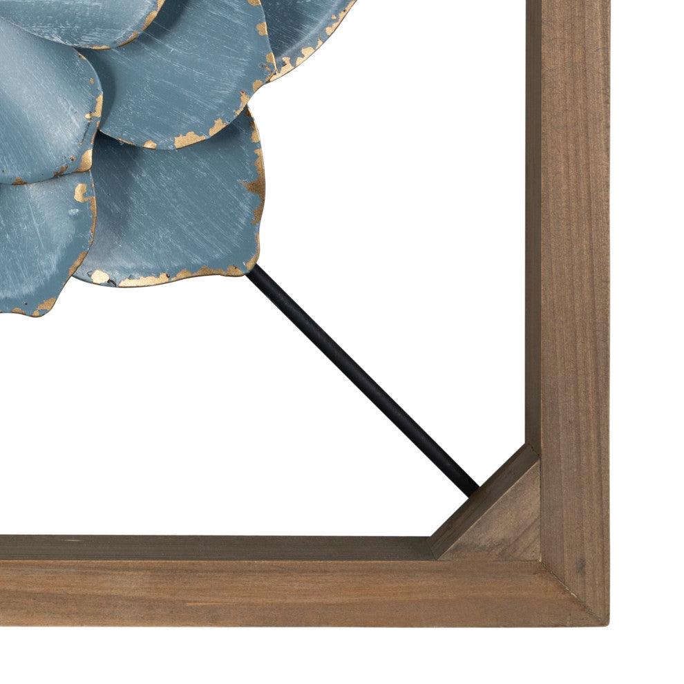Blue Flower Full Bloom Wall Decor