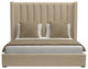 Nativa Interiors Aylet Vertical Channel Tufted Bed, Flax, King, Medium 67"