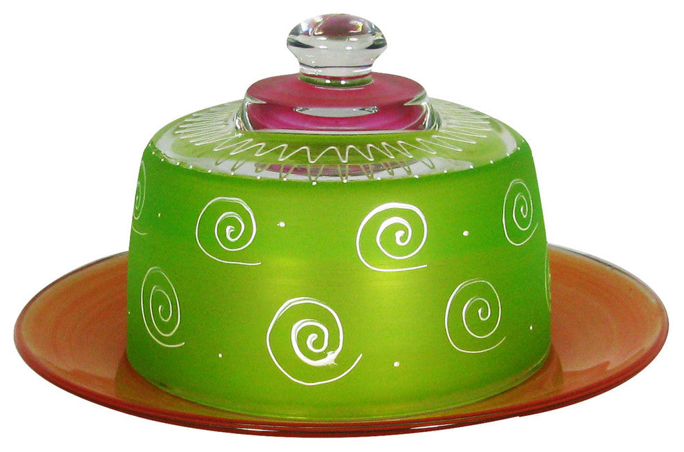 Frosted Curl Light Green Cheese Dome