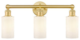 Clymer 3-Light 22" Bath Vanity Light, Satin Gold, Matte White Shade