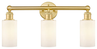 Clymer 3-Light 22" Bath Vanity Light, Satin Gold, Matte White Shade