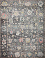 Loloi II Elysium Charcoal / Multi 3'-0" x 3'-0" Round Accent Rug