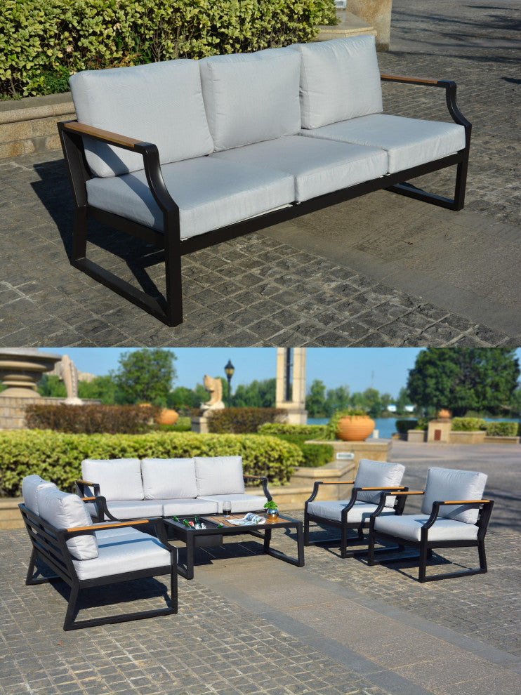 Trouvaille Outdoor 3-seater Chair Lounge Sofa with Cushion