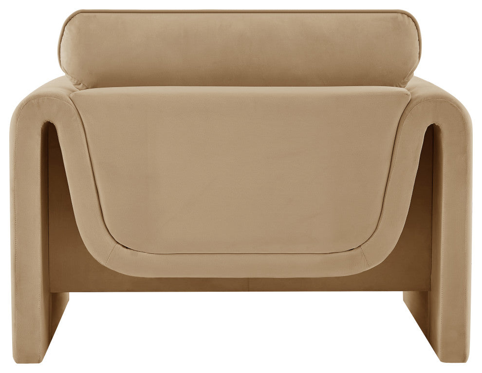 Sloan Camel Velvet Fabric Chair