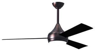 Donaire Paddle Fan Integrated LED, Brushed Bronze, Matte Black Blades