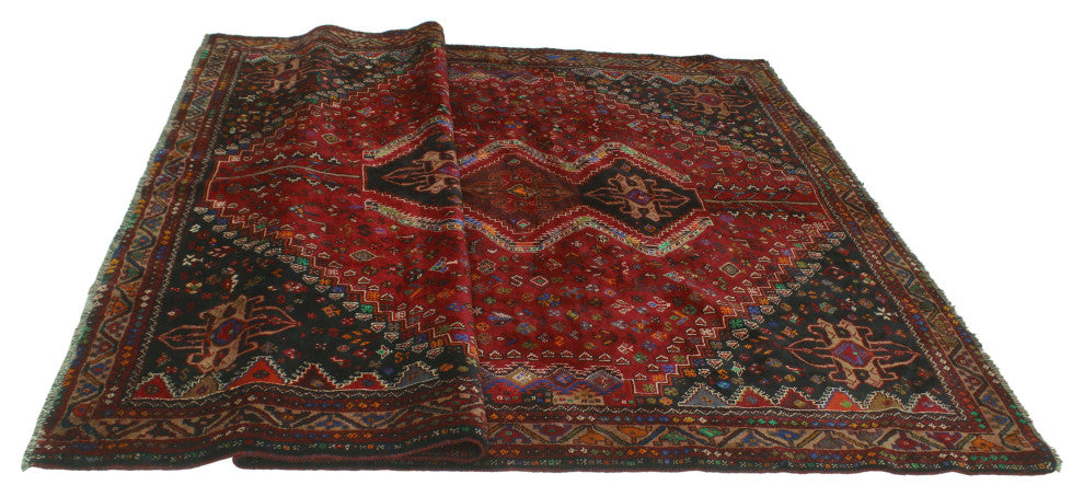 Fine Vintage Distressed P 545 Red Rug