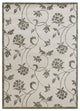 7" x 9" Gray and Ivory Filigree Area Rug