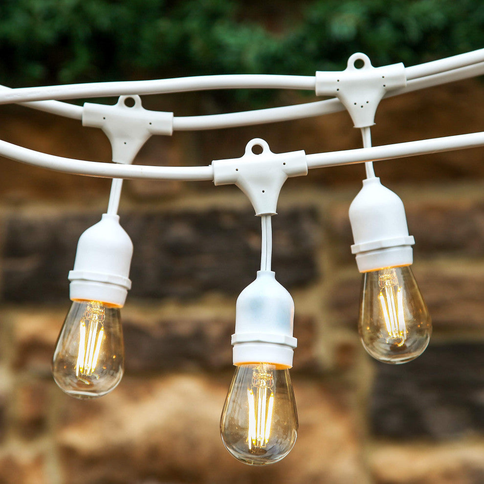 Brightech Ambience Pro LED 2W White- Waterproof LED Outdoor String Lights 48 Ft