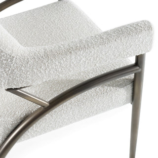 Modrest Betty Modern Off-White Fabric + Bronze Dining Chair