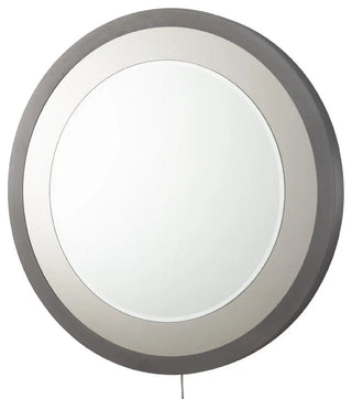 Starfall Vanishing infinity LED Round Wall Mirror in Gunmetal