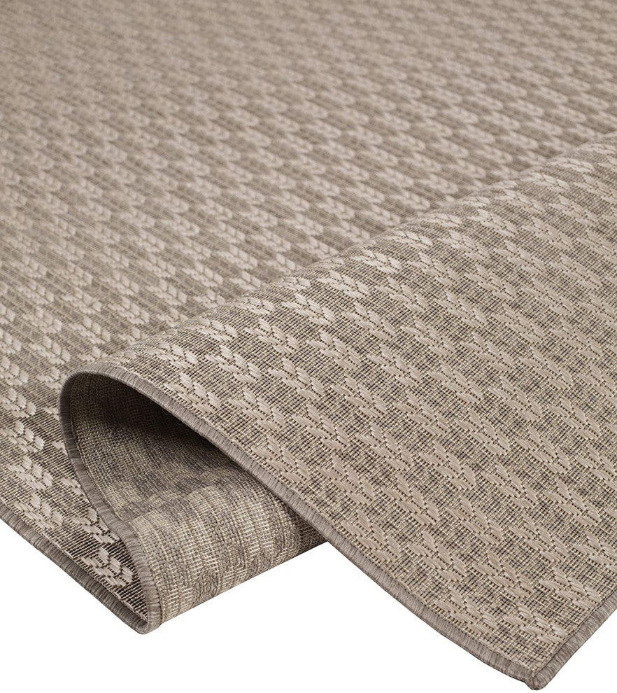 Outdoor Collection Geometric Rug - Bohemian Rug, Dove, 5'3"x7'6"