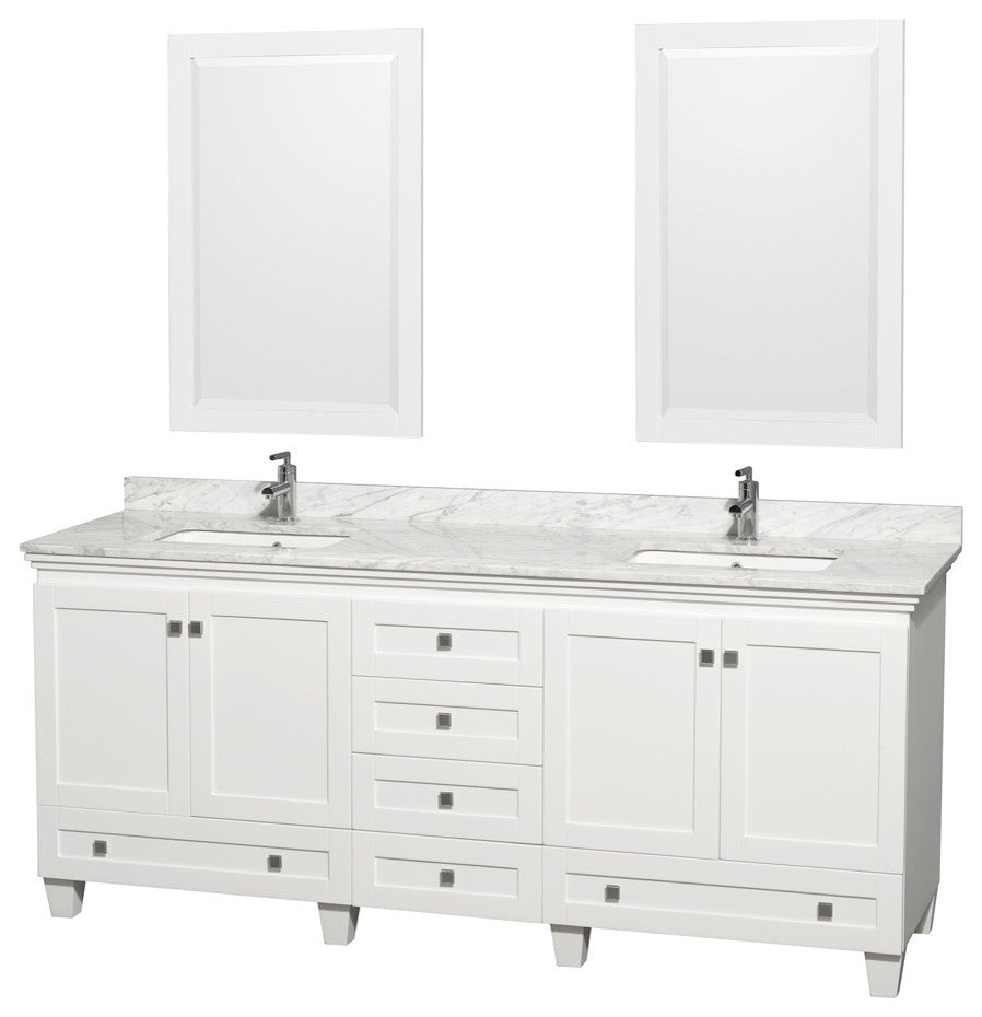 Acclaim Double Bathroom Vanity With Mirrors, 80"
