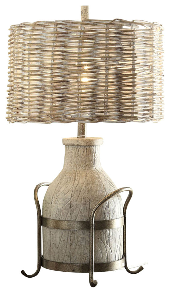 Dary Farm Table Lamp, Off-White