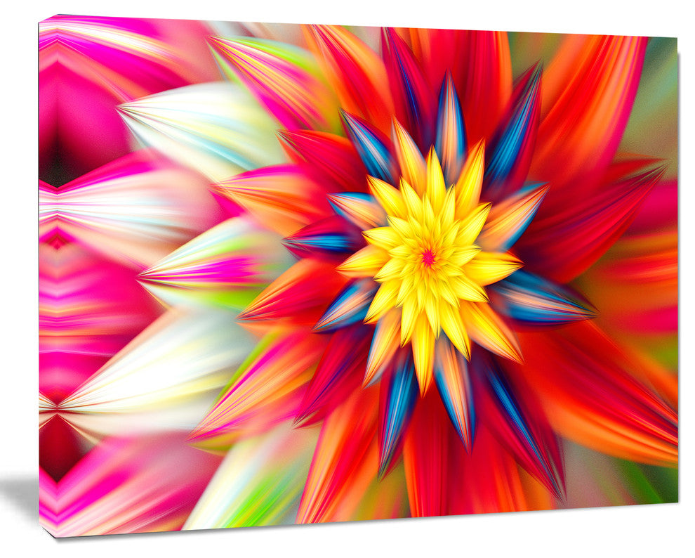 Amazing Dance of Red Petals, Floral Canvas Art Print, 40"x30"