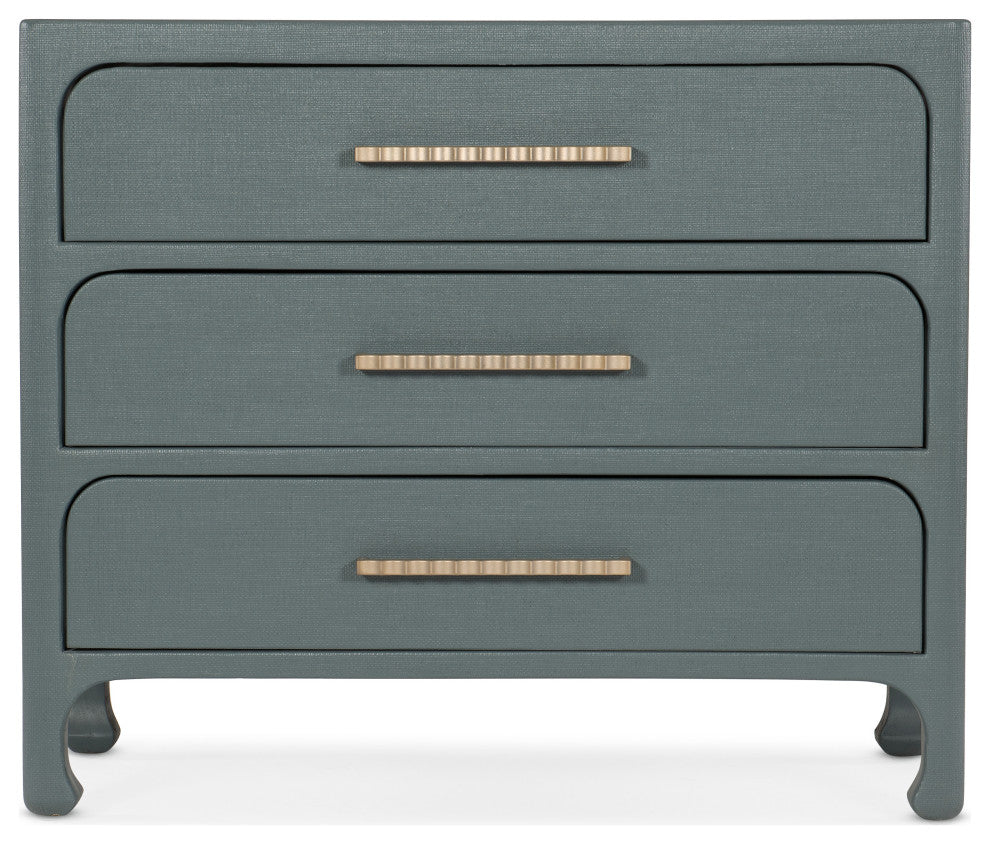 Close-up/zoomed-in view of the three-drawer front on white background, cropped.