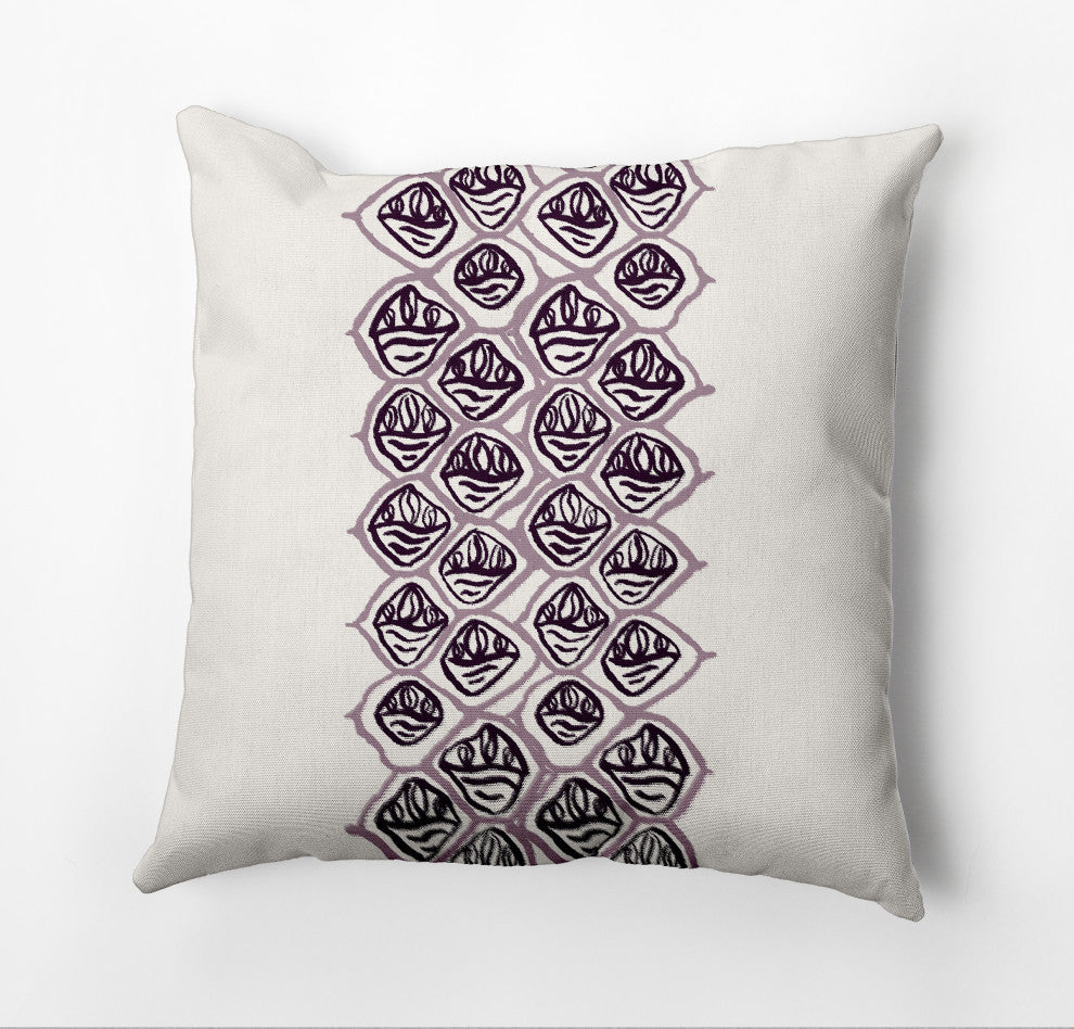 Reverse Stack Pillow, Purple, 16"x16"