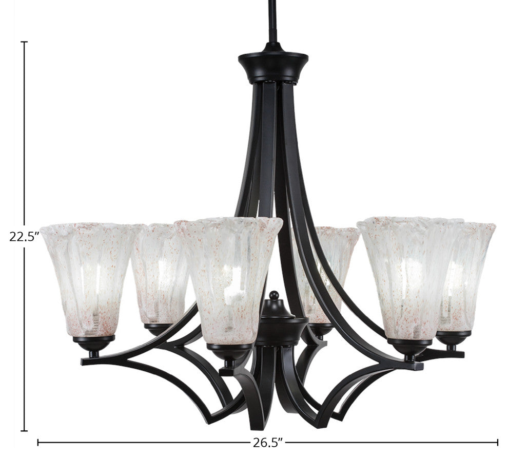 Chandeliers, 5.5" Fluted Italian Ice Crystal Glass