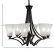 Chandeliers, 5.5" Fluted Italian Ice Crystal Glass
