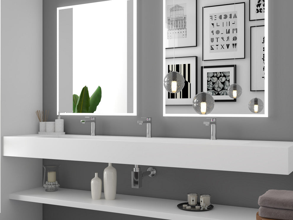 CastelloUSA Pyramid Solid Surface Wall Mounted Ramp Basin Sink, White, 84", Standard