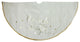 48" Ivory Christmas Tree Skirt With Gold Lettering and Trim
