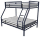 Novogratz Maxwell Twin over Full Metal Bunk Bed in Navy Blue