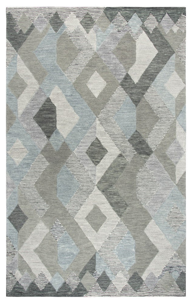 Rizzy Home Idyllic ID927A Natural Geometric Area Rug, Rectangular 5'x8'