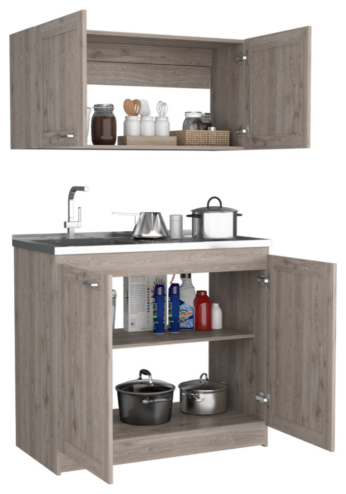 Cabinet Set Zeus, Kitchen, Light Gray