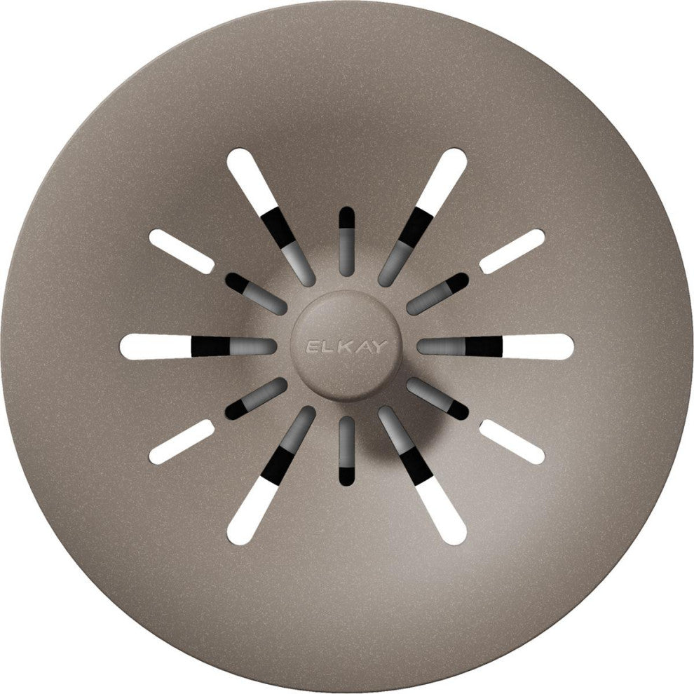 LKPDQSSM Elkay Quartz Perfect Drain 3-1/2" Removable Polymer Strainer, Silv