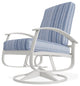 Belle Isle Cushion Outdoor Swivel Rocker, Copeland Chambray/Snow
