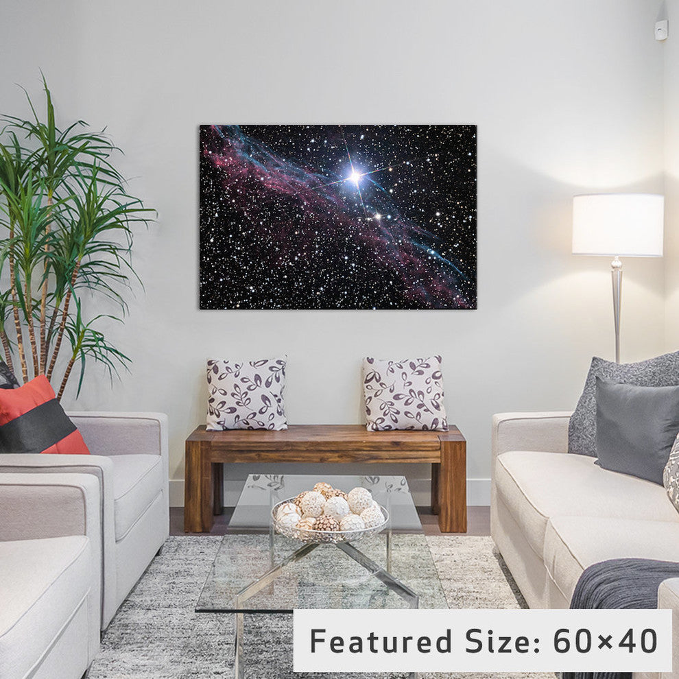 "Veil Nebula, Nasa" Wrapped Canvas Art Print, 26x18x1.5